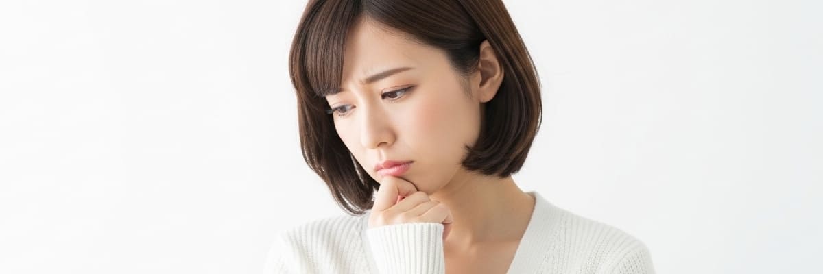 整体に悩んでいる女性