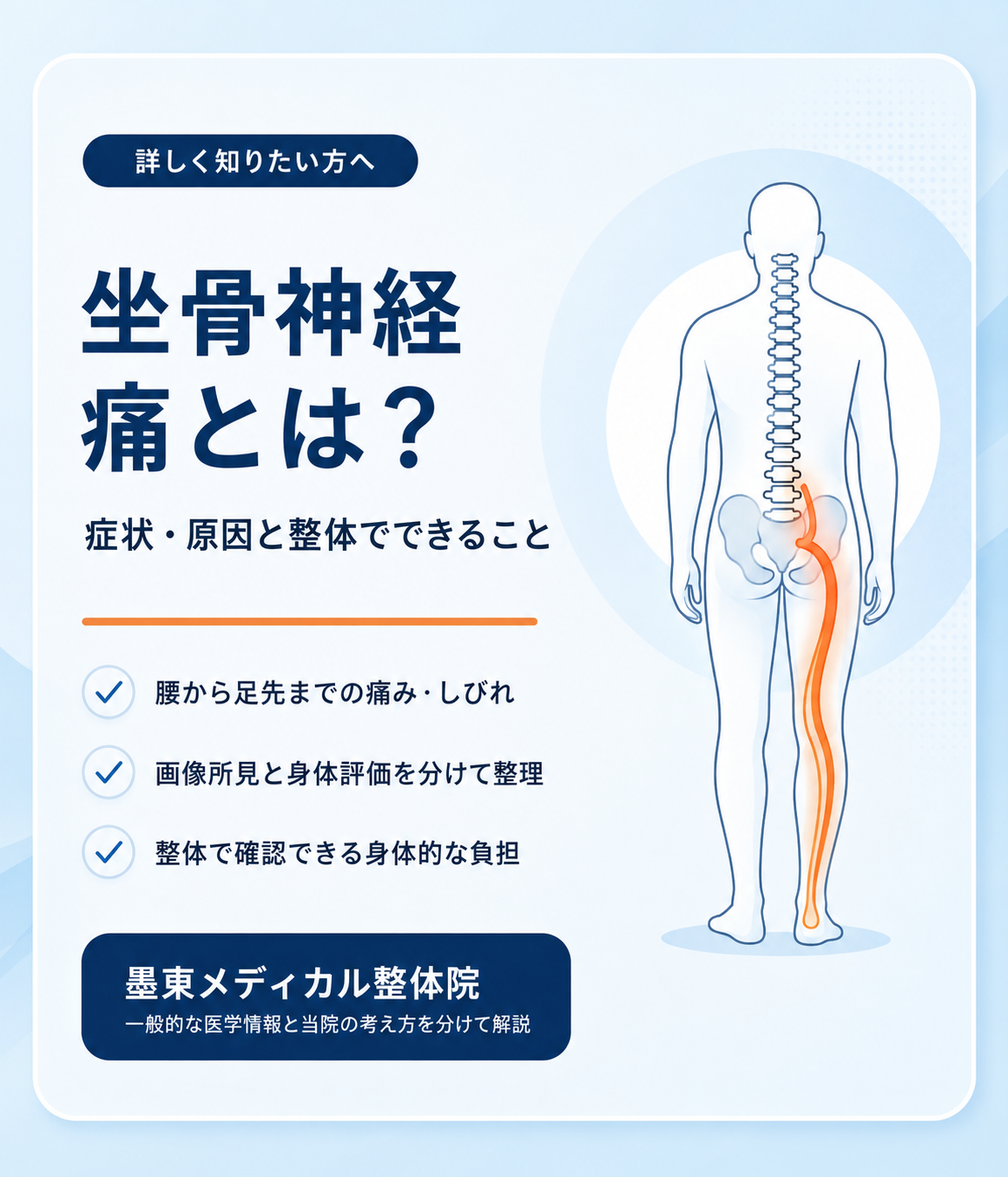 坐骨神経痛とは?症状・原因と整体でできること