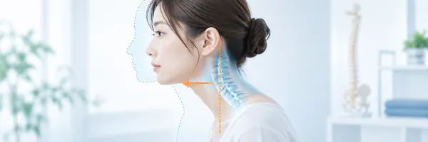 ストレートネックのお悩みから案内ページを探すためのイメージ