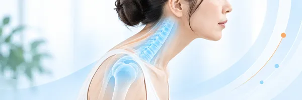猫背や巻き肩のお悩みから案内ページを探すためのイメージ
